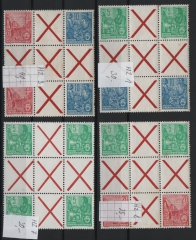 DDR, 1955 / 57 / 60, kl. Lot aus: Mi.- Nrn.: HZ 1, 2, 3, 7 (2x), 8 + 9, ** ! Selten!
