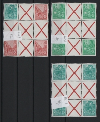 DDR, 1955 / 57 / 60, kl. Lot aus: Mi.- Nrn.: HZ 1, 2, 3, 7 (2x), 8 + 9, ** ! Selten!