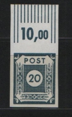 SBZ, Ost- Sachsen, 1945, Mi.- Nr.: 48 b, mit OR, **, tiefstgeprüft Ströh BPP! Luxusstück! Selten!