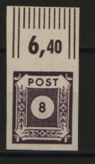 SBZ, Ost- Sachsen, 1945, Mi.- Nr.: 44 A b, mit OR, **, tiefstgeprüft Ströh BPP! Luxusstück! Selten!