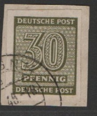 SBZ, West- Sachsen, 1945, Mi.- Nr.: 135 X wa U, auf kl. Briefstück, akt. Fotoattest Schulz BPP! Luxusstück! RR!