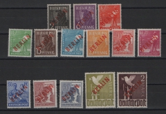 Berlin, 1949, Mi.- Nrn.: 21- 34, Der Rot- Aufdruck- Satz, **, kpl. Satz, mit Fotoattest Schlegel BPP: e+e! Luxussatz!