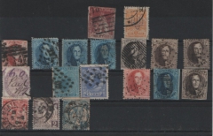 Belgien u.a, ca. 1855- 1920, kl. Lot mit besseren / interessanten Marken, meist Belgien, unterschiedliche Erhaltung