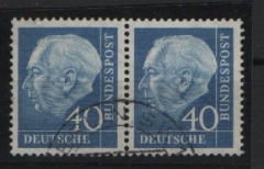 BRD, 1956 / 58, Mi.- Nr.: 260 x (2x, im waagerr. 2- er Streifen), gestempelt mit Berlin- Stempel! Gutes Bedarfsstück, sehr selten!