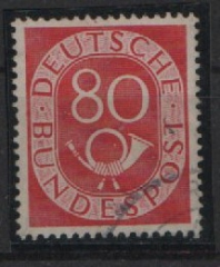 BRD, 1952, Mi.- Nr.: 137 mit Plf. I, gestempelt! Gutes Bedarfsstück, sehr selten!