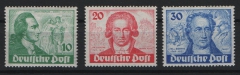 Berlin, 1949, Mi.- Nrn.: 61- 63, **, Der Goethesatz, kpl. Satz, je tiefgeprüft Schlegel BPP!