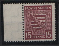 SBZ, Provinz- Sachsen, 1945, Mi.- Nr.: 80 X mit Sr. , **, geprüft / signiert Leonhardt, Qualitätsstück!
