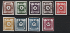 SBZ, Ost- Sachsen, 1945, Mi.- Nr.:  42- 50G, **! Selten!