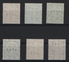 BRD, ca. 1954-65, kl. Lot Heuss- Rollenmarken mit schwarzer Zählnr., **, selten!