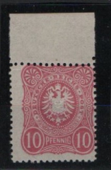 DR, Pfennig, ca. 1882, Mi.- Nr.: 41 I Ca OR., **, tiefgeprüft G. Zenker BPP! Qualitätsstück! Sehr selten! RR!