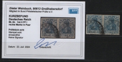 DR, Infla, 1921, Mi.- Nr.: 144II mit PF I, gestempelt, akt K.- Befund Winkler BPP: e+e! Selten!