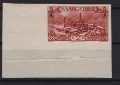 Saargebiet, 1926 / 27, Mi.- Nr.: 119 U mit Er., **! Kabinettstück! Selten!