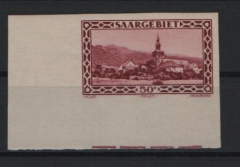 Saargebiet, 1926 / 27, Mi.- Nr.: 114 U mit Er., **! Qualitätsstück! Selten!