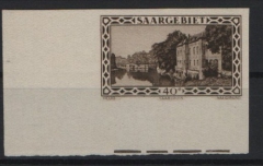 Saargebiet, 1926 / 27, Mi.- Nr.: 113 U mit Er., **! Qualitätsstück! Selten!