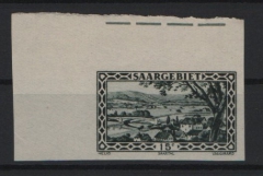 Saargebiet, 1926 / 27, Mi.- Nr.: 109 U mit Er., **! Qualitätsstück! Selten!