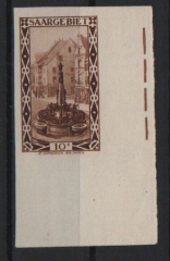 Saargebiet, 1926 / 27, Mi.- Nr.: 108 U mit Er., **! Qualitätsstück! Selten!