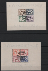 III. Reich, 1936, Mi.- Nr.: Bl. 5 + 6, gestempelt, je tiefstgeprüft Schlegel BPP! In dieser Qualität selten!