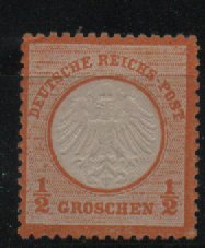 Dt. Kaiserreich, Brustschilder, 1872, Mi.- Nr.: 14, * (Tendenz zu **!)! Akt. FA Dr. Zill BPP: e+e! Qualitätsstück! Sehr selten!