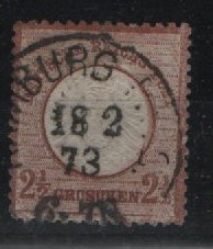 Dt. Kaiserreich, Brustschilder, 1873, Mi.- Nr.: 21 b, gestempelt! Akt. Fotoattest Dr. Zill BPP: e+...e! Kabinettstück! Selten!