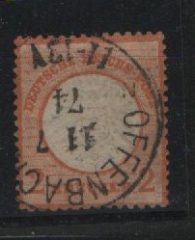 Dt. Kaiserreich, Brustschilder, 1874, Mi.- Nr.: 24, gestempelt! Akt. Fotoattest Dr. Zill BPP: e+ repariert / hinterlegt! Selten!