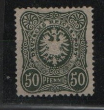 DR, Pfennig, ca. 1880, Mi.- Nr.: 44 ba, *, geprüft Jäschke- L. BPP! Kabinettstück! Selten!