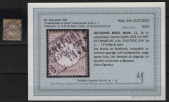 Dt. Kaiserreich, Brustschilder, 1872, Mi.- Nr.: 11, gestempelt! Akt. Befund Dr. Zill BPP: e+...! Repariert, s. Befund! Selten!
