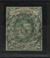 Sachsen, 1851 / 63, Mi.- Nr.: 2 II, gestempelt, signiert, Kabinettstück!