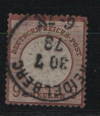 Dt. Kaiserreich, Brustschilder, 1873, Mi.- Nr.: 27 b! Gestempelt! Doppelt tiefgeprüft Sommer BPP! Gutes Bedarfsstück! Selten!