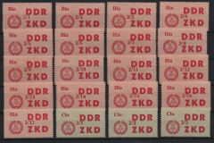 DDR, 1964, Dienstmarken, Laufkontrollzettel ZKD, Mi.- Nr.: 31 / 45 (84), **! 2 Akt. FA Dr. Ruscher BPP: e + e! Luxus! RR!