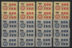 DDR, 1964, Dienstmarken, Laufkontrollzettel ZKD, Mi.- Nr.: 46 / 60 (84), **! 2 Akt. FA Dr. Ruscher BPP: e + e! Luxus! RR!