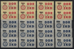 DDR, 1964, Dienstmarken, Laufkontrollzettel ZKD, Mi.- Nr.: 46 / 60 (84), **! 2 Akt. FA Dr. Ruscher BPP: e + e! Luxus! RR!