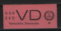 DDR, 1965, ZKD D, Mi.- Nr.: 2, **, akt. Fotoattest Dr. Ruscher BPP: echt+ einwandfrei! Luxusstück! Rarität der DDR!