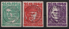 SBZ, MVP, 1945, Mi.- Nrn.: 20- 22, gestempelt! Je tief(st)geprüft Kramp BPP! Selten!
