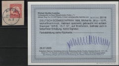 Dt. Kolonien, Stempel, DSWA, 1912, Mi.- Nrn.: 26 a, gestempelt Aris! akt. Befund Jäschke- L. BPP; e+e! Selten!