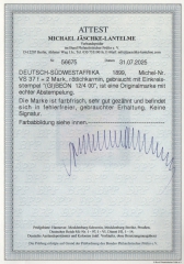 Dt. Kolonien, DSWA, 1899, Mi.- Nr.: VS 37 f, gestempelt Gibeon (Steuer HB, 5x) ! Akt. FA Jäschke- L. BPP; e+e! Selten!