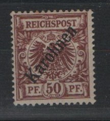 Dt. Kolonien, Karolinen, 1899, Mi.- Nr.: 6 I, *! Akt. FA Jäschke- L. BPP: e + ...! Kabinettstück! Selten!
