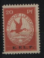 Dt. Kaiserreich, Flugpost, 1912, Mi.- Nr.: VI, mit PF.: I, **! Akt. FA. Jäschke- L. BPP; e+e! Luxusstück! Sehr selten!