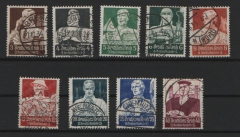 III. Reich, 1934, Mi.- Nr.: 556- 564, Der Ständesatz! Gestempelt! Gute Bedarfserhaltung!