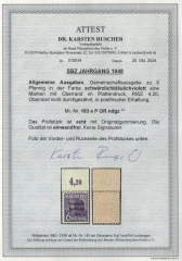 SBZ, Allgemeine Ausgaben, 1948, Mi.- Nr.: 183 e POR ndgz , **, akt. FA Dr. Ruscher BPP: e+e! Luxusstück! Rarität!