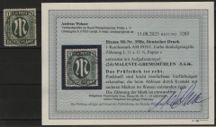 Bizone, AM- Post, 1945, Mi.- Nr.: 35 Bz, gestempelt, akt. Befund Wehner BPP; e+ ..... e! Gutes Bedarfsstück! Selten!