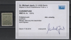 SBZ, West- Sachsen, 1945, Mi.- Nr.: 135 Y b, **, Kurzbefund Dr. Jasch BPP: e + ....! Kabinettstück! Selten!