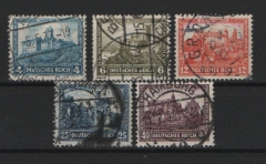 DR, Weimar, 1932, Mi.- Nr.: 474- 78, gestempelt, Bedarfssatz, selten!