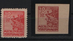 SBZ, MVP, 1946, Mi.- Nr.: 36 y d U, mit Sr., **, Fotoattest Kramp BPP; e+e! Selten!