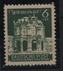 Ostsachsen, 1946, Mi.- Nr.: 64 a E, **! Akt. Fotoattest Dr. Jasch BPP; echt und einwandfrei! Luxusstück! RR!