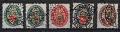 DR / Weimar, 1928, Mi.- Nrn.: 425- 429, gestempelt, kpl. Satz! Selten!
