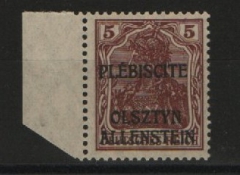 Allenstein, 1920, Mi.- Nrn.: II, mit Sr., **, Qualitätsstück! Selten!
