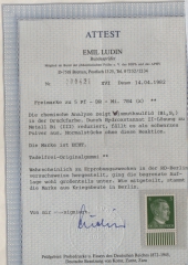 III. Reich, 1941, Mi.- Nr.: 784 (Probe?), **, Fotoattest Ludin BPP! Selten!