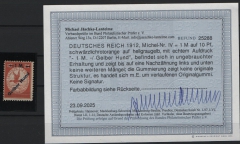 Dt. Kaiserreich, Flugpost, 1912, Mi.- Nr.: IV, *, akt. Befund Jäschke- L. BPP; (e+ ...)! Kabinettstück! Selten!