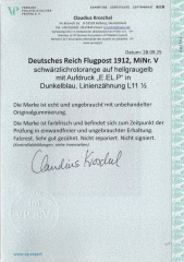 Dt. Kaiserreich, Flugpost, 1912, Mi.- Nr.: V, *! Akt. FA. Kroschel VP / VPEX; e+e! Luxusstück! Selten!