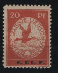 Dt. Kaiserreich, Flugpost, 1912, Mi.- Nr.: VI, *! Akt. FA. Kroschel VP / VPEX; e+e! Luxusstück! Selten!